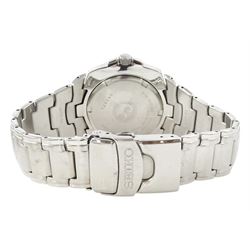 Seiko gentleman's stainless steel quartz chronograph wristwatch, Ref. V657-8069 and one other Seiko Perpetual calendar wristwatch, Ref. 8F56-0030, both boxed