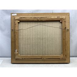 Michael Crawley (British 1938-): The Waterside, oil on canvas signed 45cm x 55cm 