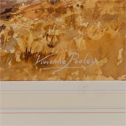 Vivienne Pooley (British 1944-): 'Great End and Sprinkling Tarn', watercolour signed, titled on gallery label verso 40cm x 53cm