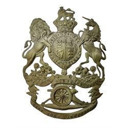 First East York Artillery Victorian helmet plate, 8cm x 10cm