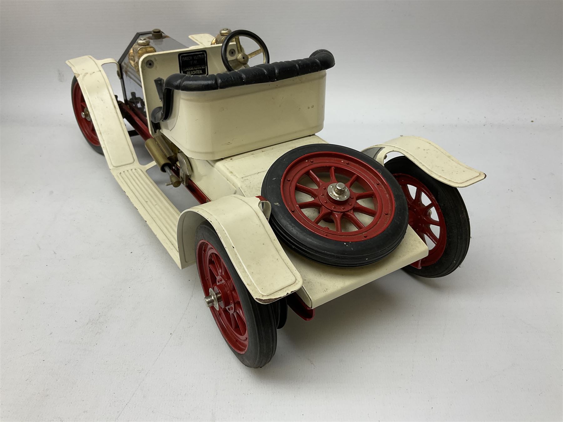 Mamod Steam Roadster; boxed with steering rod.