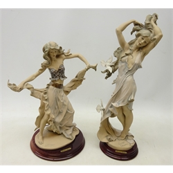  Two Giuseppe Armani figures of dancing women, dated 1992 and 93, H41cm  