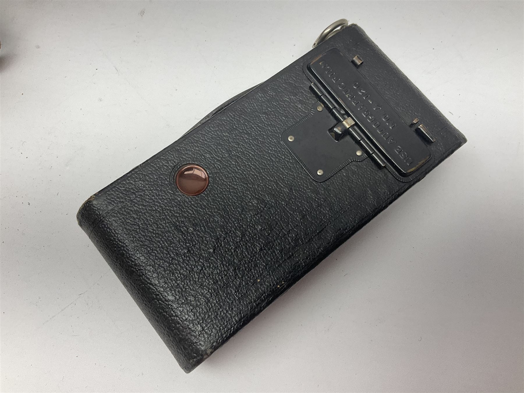 No2 folding autographic brownie, Exakta Varex IIb camera, brass three draw telescope, H.H. Son Ltd binoculars, Carl Zeiss Jena Jenoptem 7x50W binoculars etc