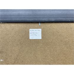 Michelle Saunders (British 1963-): 'Entering Whitby', oil on board signed, titled verso 19cm x 29cm