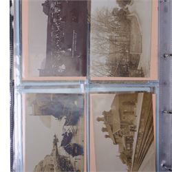 Five-hundred and thirty one late 19th and early 20th century real photographic postcards produced by J.T.Ross, depicting  daily life, village scenes, landmarks and street views of Whitby, the surrounding villages and South Teeside, including fifty-two modern copies, all housed within three postcard albums and accompanied by four copies of Ross, Photographer, Whitby 'The Life and Work of a Yorkshire Artist' by Colin Bullamore which provides a detailed overview of his life and work