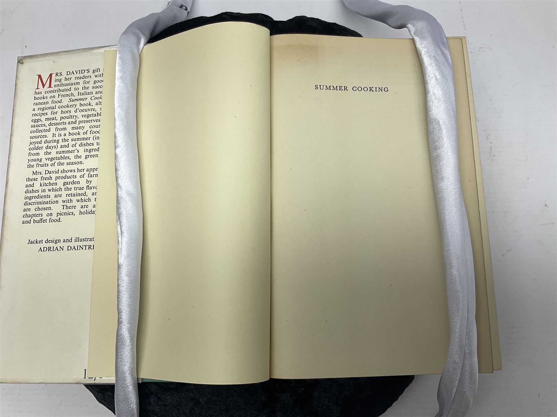 Elizabeth David; Summer Cooking, Museum Press, London, first edition, with original dust cover 