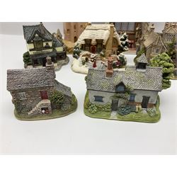 Ten Lilliput Lanes, to include Sleigh Bells, Short Back and Sides, Crook Hall Gardens, Loch Ness Lodge, Le Petit, etc, nine with original boxes  (10)