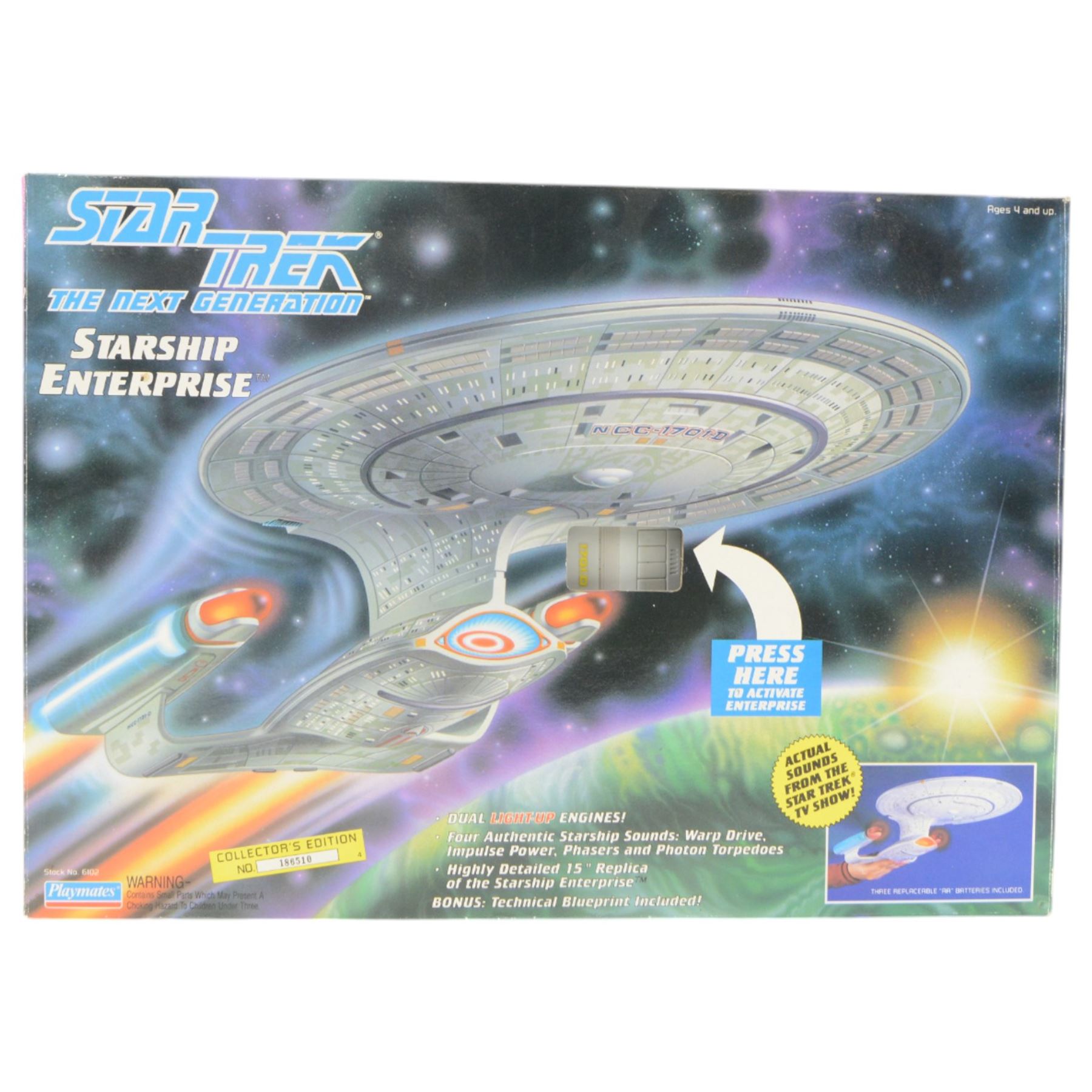 Three Bandai Playmates Star Trek playsets, comprising Transporter collector's edition no. 152714, Starship Enterprise collector's edition no. and Shuttlecraft Goddard collector's edition no. 256772, both boxed
