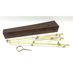 19th Century brass pantograph by Gilkerson & Co, Tower Hill London, housed in a mahogany fitted case