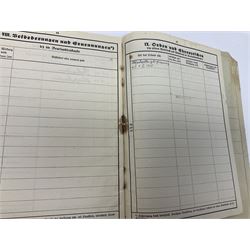 WW2 German Luftwaffe Service Record Folder and Book