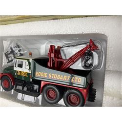 Corgi Eddie Stobart - CC12305 Scammell Contractor x 2, Girder Trailer, Bogies and Sheeted Load; and CC12306 Scammell Contractor Wrecker; each in simulated 'crate' box (2)