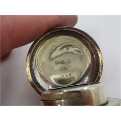 Early 20th century silver sovereign holder, of circular form, engraved with monogram, hallmarked William Luckett, Birmingham 1910, D3.5cm