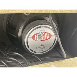 Headstrong Lil'King-S valve amplifier with Legend speaker, being a Boutique guitar amp made in the USA as a fender Princeton Reverb Clone in a cream colour; NVN; L51cm