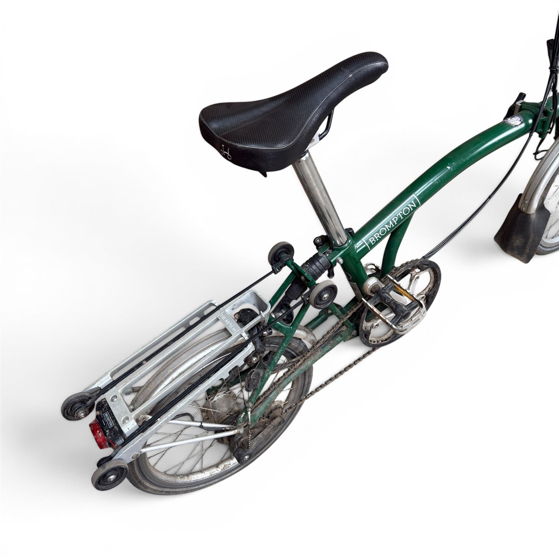 Brompton folding bicycle in green finish