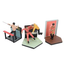 Twelve limited edition Applause Star Trek resin figures, including Star Trek Generations 'Captain Kirk meets Captain Pickard' figure, all with certificates of authenticity