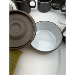 Hornsea Lancaster Vitramic Contrast pattern tea service, including coffee pot, jug, sugar bowl, cups saucers, etc together with other items of Hornsea Lancaster Vitramic