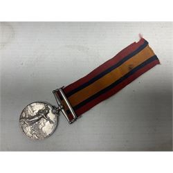 Queens South Africa Medal with clasp for Cape Colony awarded to 3250 Pte. W. Scott 10th Hussars with ribbon