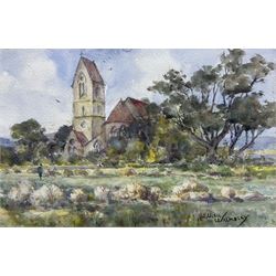 James Ulric Walmsley (British 1860-1954): St Stephen's Church - Robin Hood's Bay, watercolour signed 18cm x 28cm