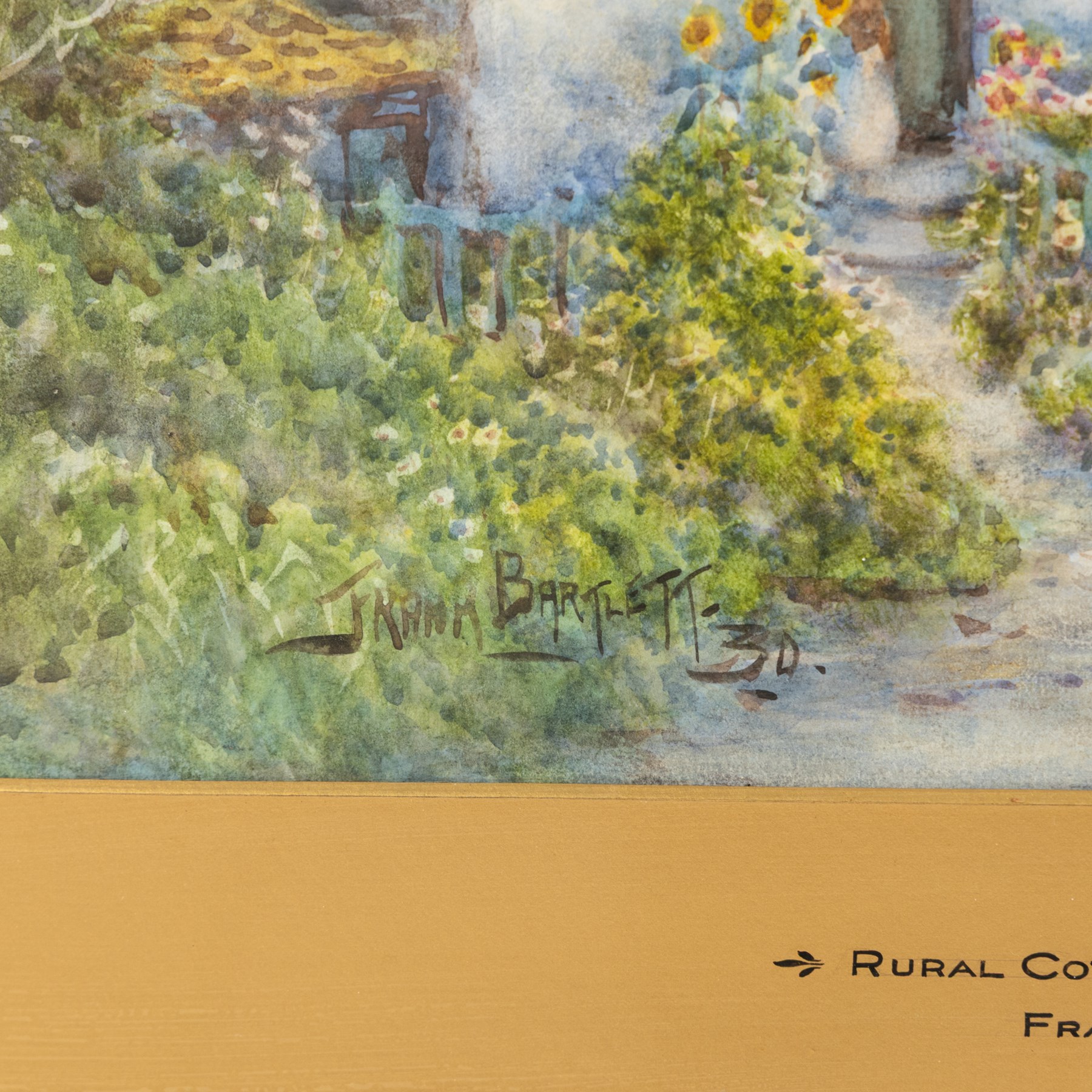Frank Bartlett (British early 20th century): 'Cottage by the Road - Grassington' and 'Rural Cottage - Bolton Abbey', pair of watercolours signed and dated '30, titled on the mount 24cm x 35cm (2)