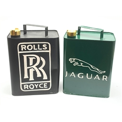  Modern Jaguar and Rolls Royce petrol cans H34cm (2)  