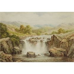 Charles A Boot (British 19th/20th century): Waterfall Betws-y-Coed, watercolour signed 38cm x 55cm