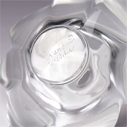 Lalique 'Samoa' glass scent bottle, designed by Marie-Claude, signed to base, H8cm 