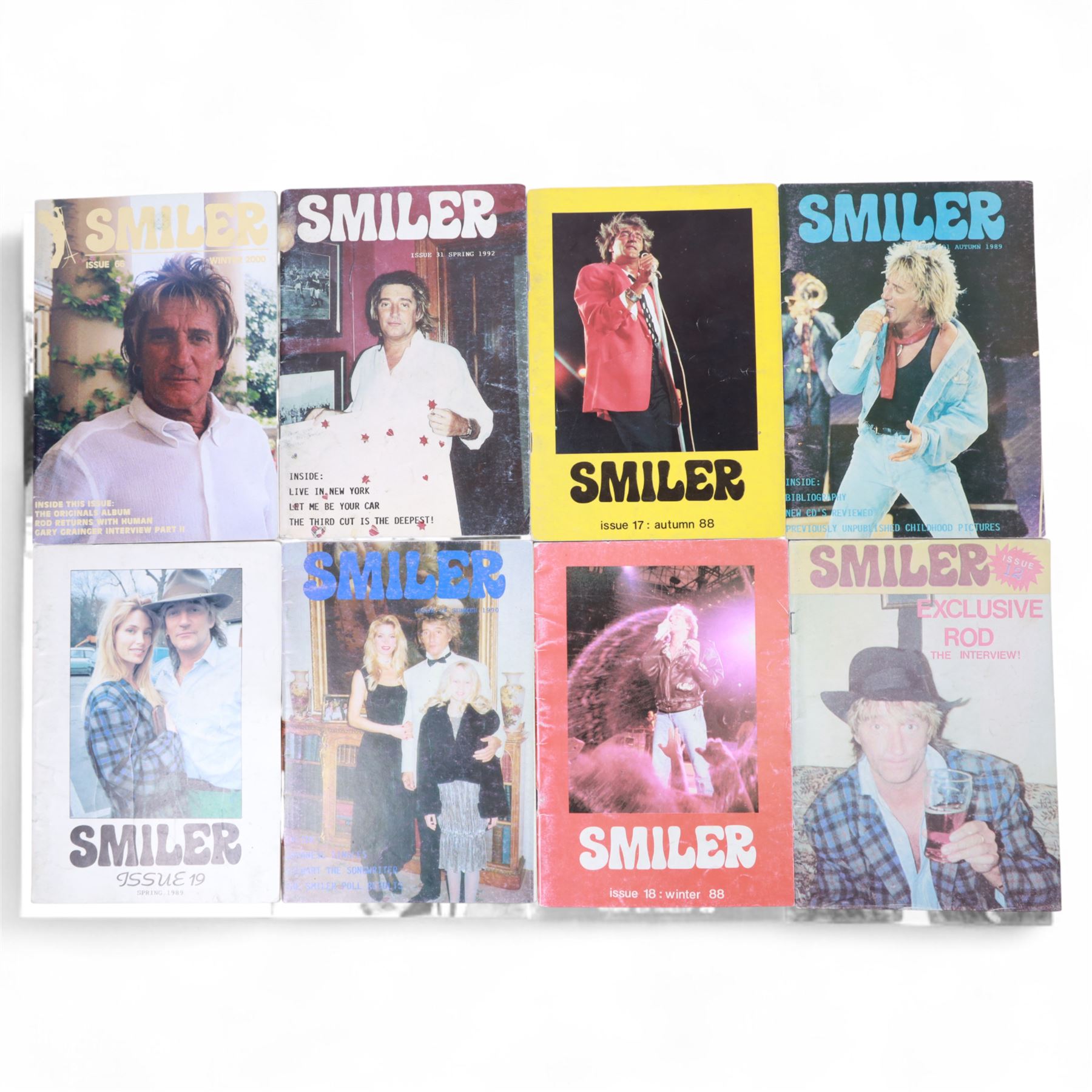 Rod Stewart memorabilia, including DVD sleeve 'Rod Stewart Live at Royal Albert Hall' signed by both Rod Stewart and Penny Lancaster, framed, tour programmes including 2019 world tour and a collection of Fan Club magazines