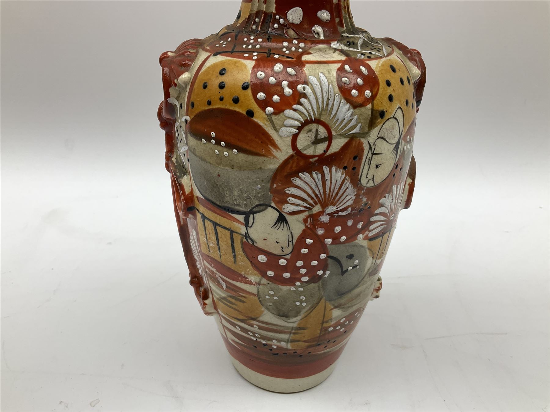 Collection of mostly Oriental ceramics, to include three 20th century Japanese Satsuma vases, two Japanese Imari plates, etc. 