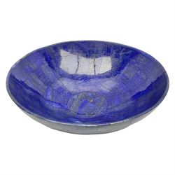 Lapis lazuli mosaic bowl, D21cm, H8cm