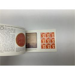 Eighty-one Queen Elizabeth II Royal Mail books of stamps, including 'The Scots Connection', 'Tolkien The Centenary 1892-1992', 'The Story of Beatrix Potter' etc