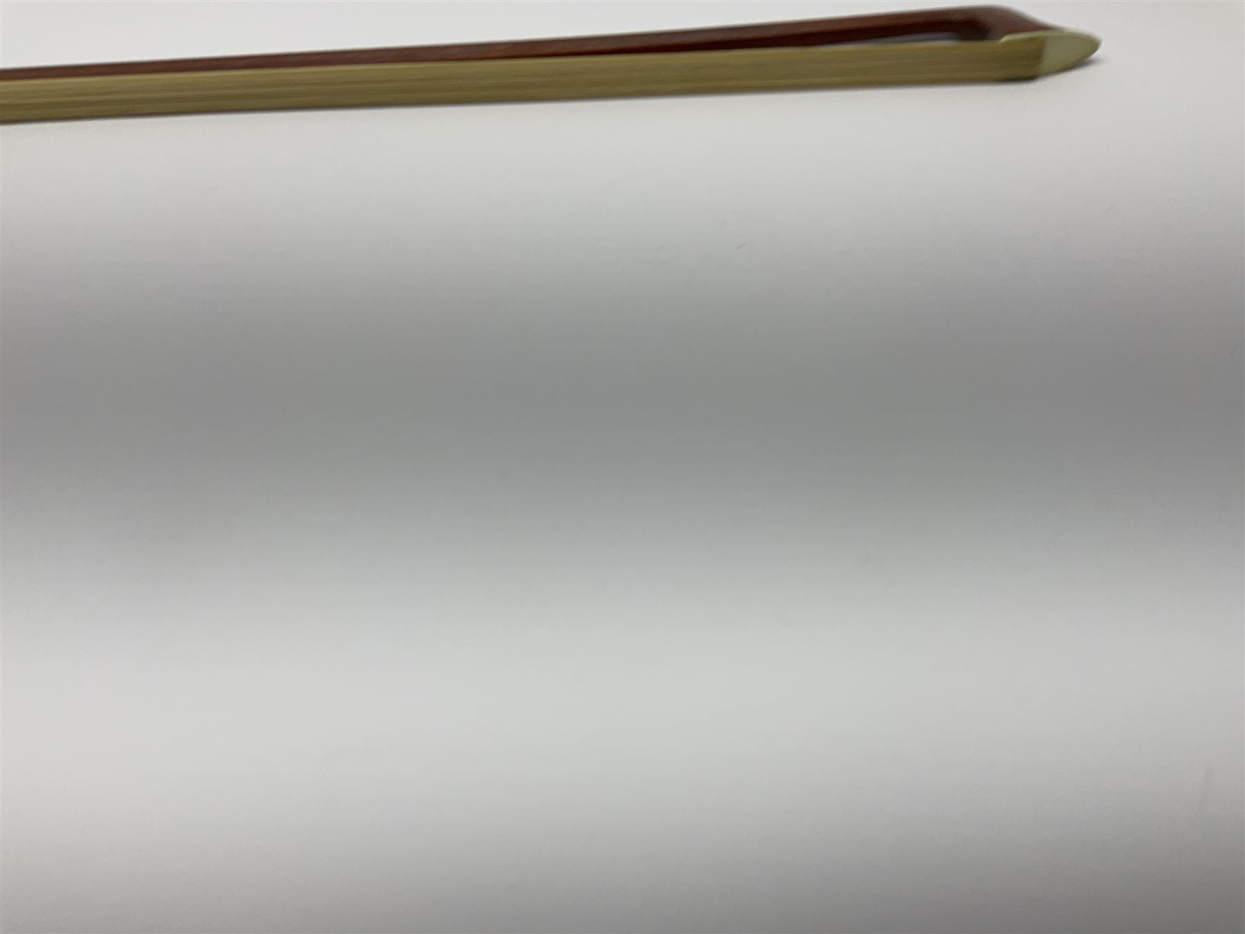 Alfred Knoll silver mounted two-star pernambuco violin bow L74.5cm