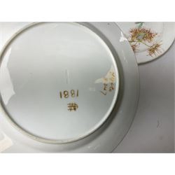 J & G Meakin Poppy pattern tea and dinner wares, together with other ceramics to include three Mintons plates decorated with flowers, foliage and butterflies, pair of plates decorated with flowers in the style of Anna Weatherley, Coalport plates, blue and white ceramics etc in three boxes