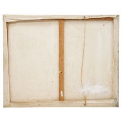 John Gilbey Bowles (British 1929-2011): Interior Scene with Lady in Bed, oil on canvas unsigned 102cm x 127cm (unframed
Provenance: from the family of the artist