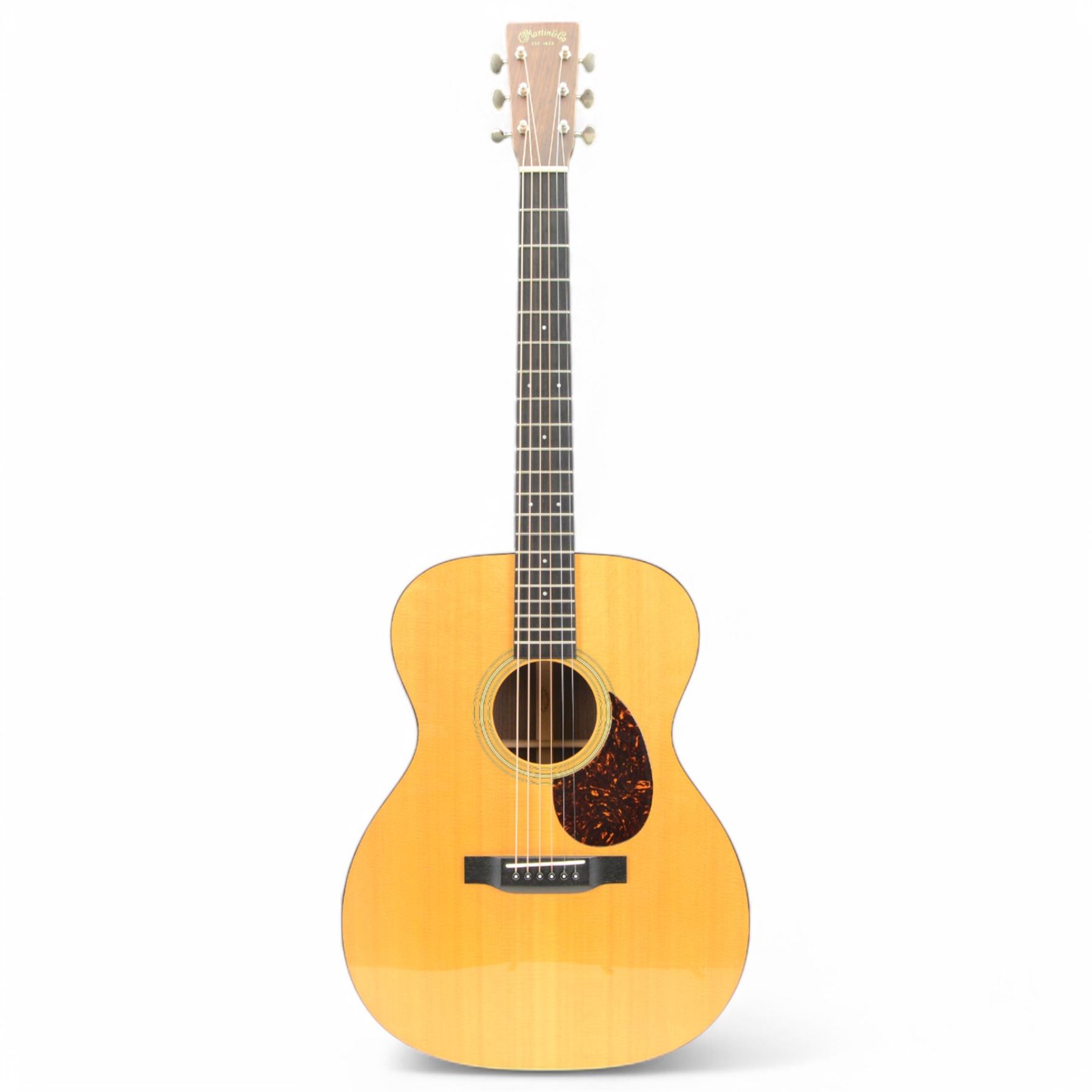 Martin OM-21 acoustic guitar 2017, with cedar top and mahogany neck, in original hard case, L101cm