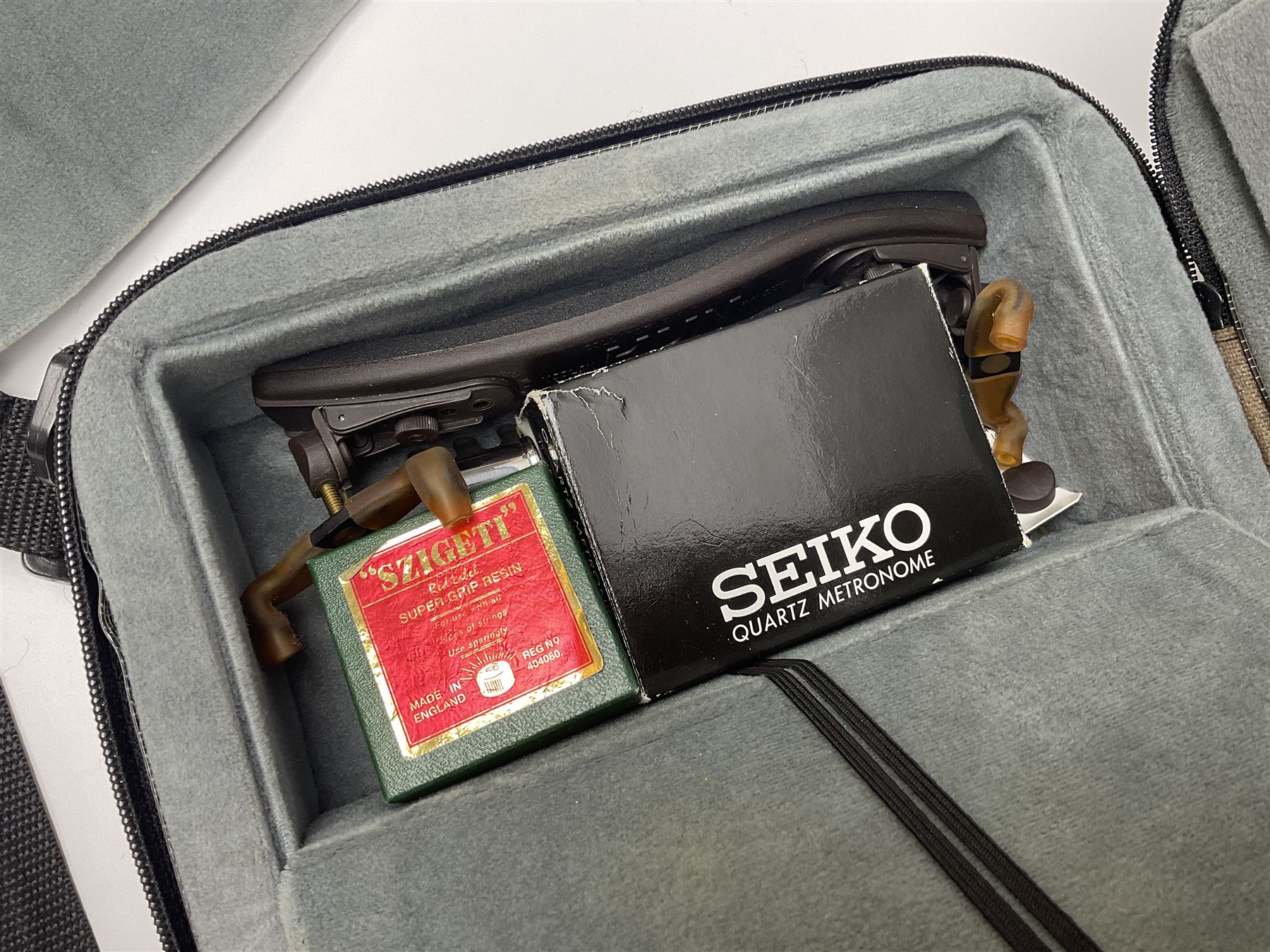 Early 20th century French Mirecourt violin with 35.5cm two-piece maple back and ribs and spruce top; bears label 'The Garrodus Violin H & Co No.1587 Anno 1912' L59cm overall; in modern fitted case with bow