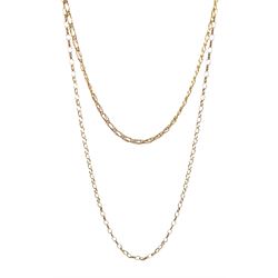 Two 9ct gold chain necklaces, all 9ct