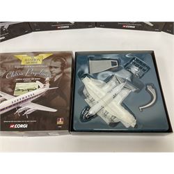 Corgi - Aviation Archive, eleven ‘Classic Propliners’ 1:144 scale models comprising Vickers Viscount models; 47601 700 Series British European Airways; 47602 Parcelforce; 47603 Continental Airlines; 47604 800 Series Lufthansa; 47605 700 Series British Eagle no.391/2900; 47606 806 Virgin Atlantic Airways; 47607 802 British European Airways; 47608 806 British Airways no.985/3000; 47609 836 British Midland Airways no.1530/2500; AA30501 800 Aer Lingus no.651/2100; AA30503 800 British Air Ferries no. 1131/2100; all boxed (11) 