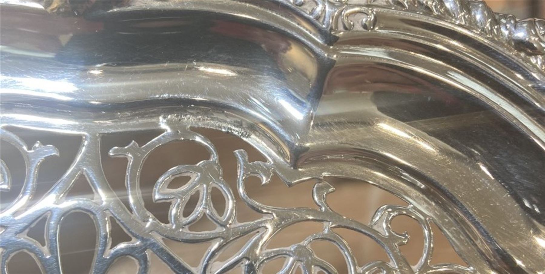 Edwardian silver comport, pierced decoration by Charles & George Asprey, London 1908 approx 11.3oz