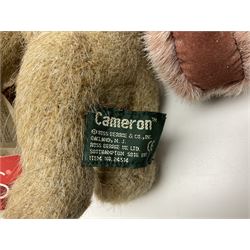 Eighteen Russ teddy bears including Ariella, Chloe, Spencer and Desmond,  mostly with tags, together with six other soft toys, tallest H42cm (24)