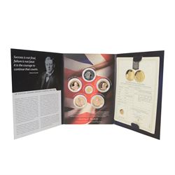 Queen Elizabeth II Gibraltar 2015 'Winston Churchill 50th Anniversary' fine gold ten pound...
