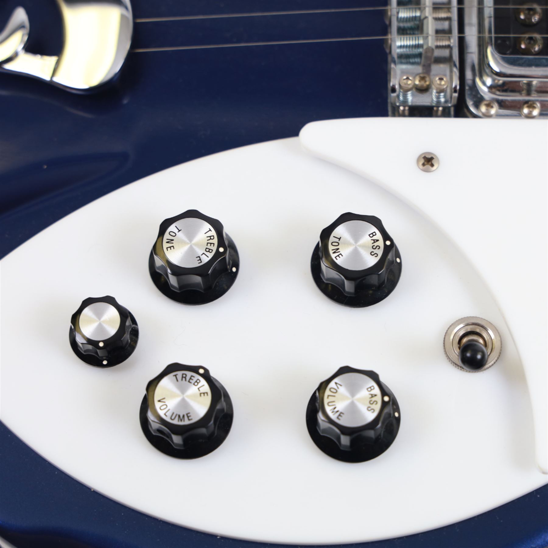 Rickenbacker model no. 360 six string electric guitar, in midnight blue finish, serial no. 33793 made in USA, circa 2017, in Rickenbacker fitted hard case with plush black interior, guitar L100cm