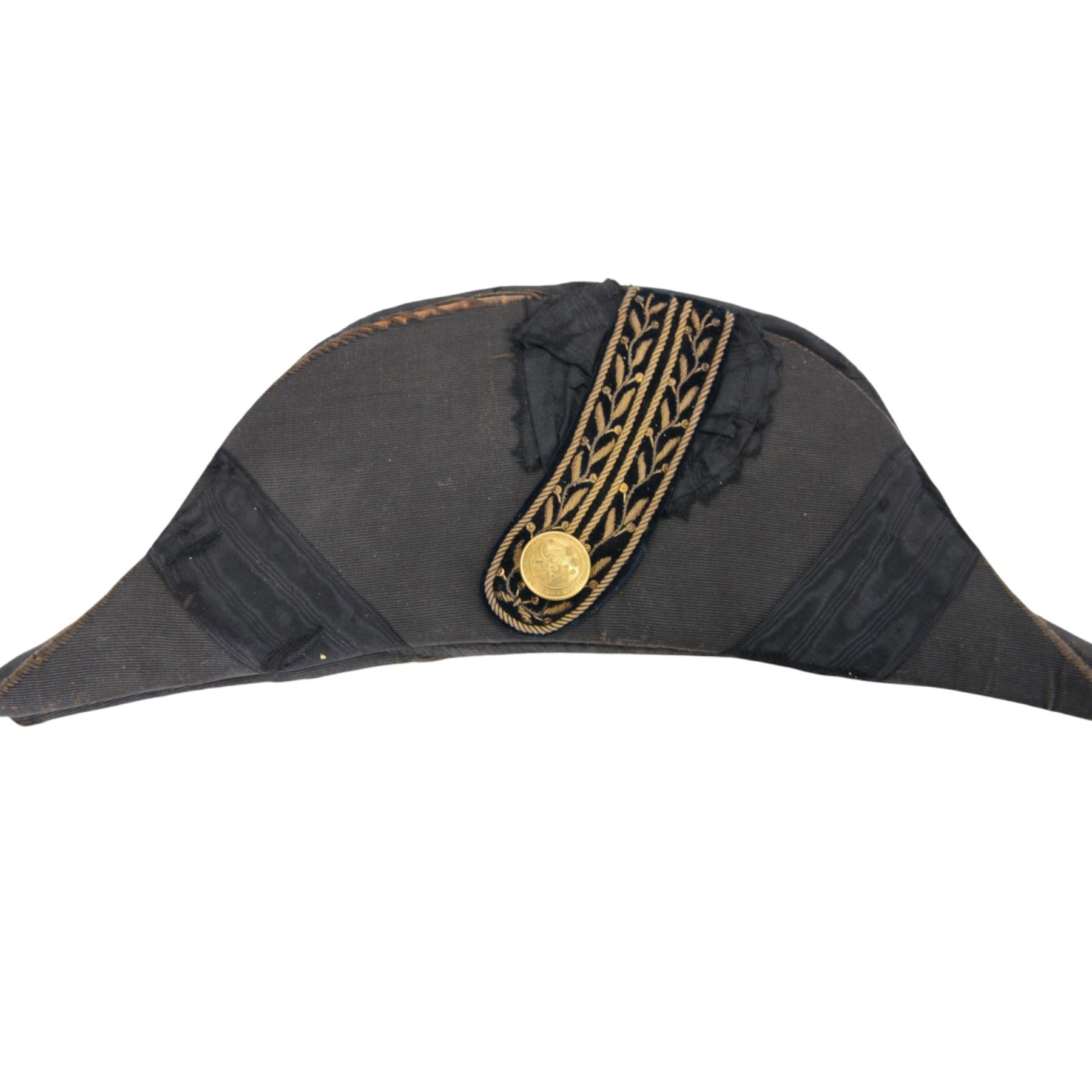 Bicorn hat by W. Rowntree & Sons, Scarborough, together with two others, all within a W. Rountree & Sons box 