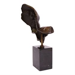 After Salvador Dali (Spanish 1904-1989): Dreams, bronze figure with head resting on hand H39cm