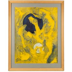 Kenneth Cozens (British 1920-2000): 'Planet and Fragment' and 'Interstellar Collision', one mixed media and one watercolour one signed and dated 1979, one titled verso max 54cm x 73cm (2)