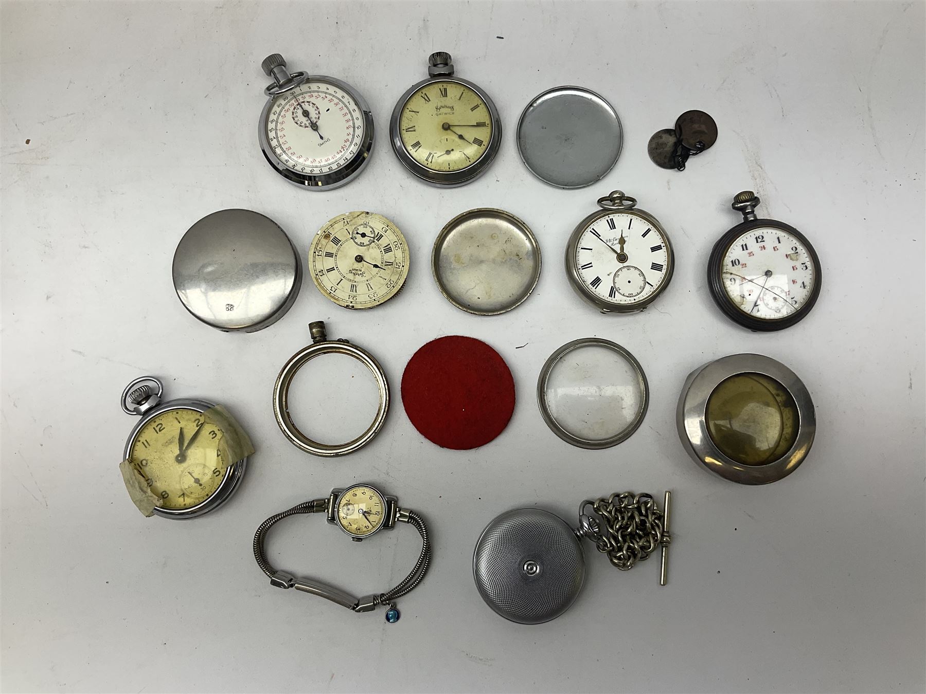 Quantity of pocket watch spares and repairs