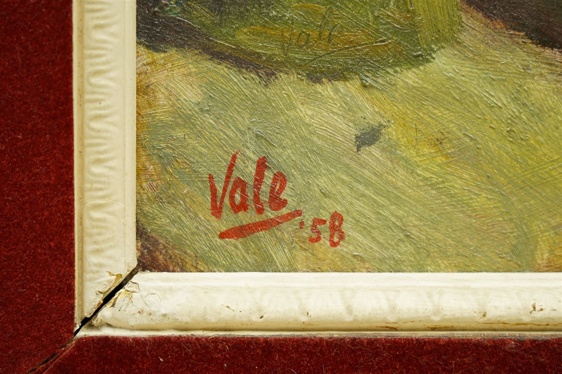 Brian Vale (British 1930-2008): Portrait of a Girl with a Green Jug, oil on canvas signed and dated '58, 45cm x 34cm