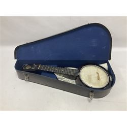 Keech 1920's four string model C Banjulele in its original case