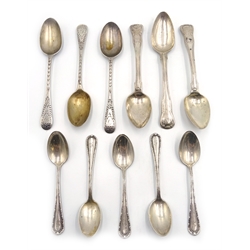 Georgian and later silver teaspoons all hallmarked 7oz