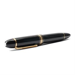 Montblanc - Meisterstuck no.149 fountain pen, with 14ct gold nib stamped 4810 14c 585, with black resin barrel and cap, boxed
