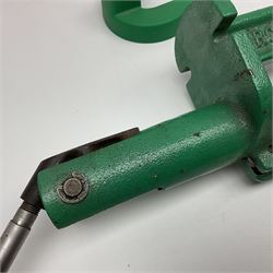 RCBS single station loading press with shell holder and powder funnel; and boxed Lee Powder Measure Kit